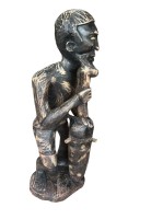 Auktion 346<br>gr. afrikan. Holzfigur "Trommler" H-ca.70 cm