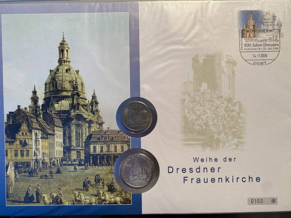 Varia Versteigerung Numisbrief Weihe Der Dresdner Frauenkirche