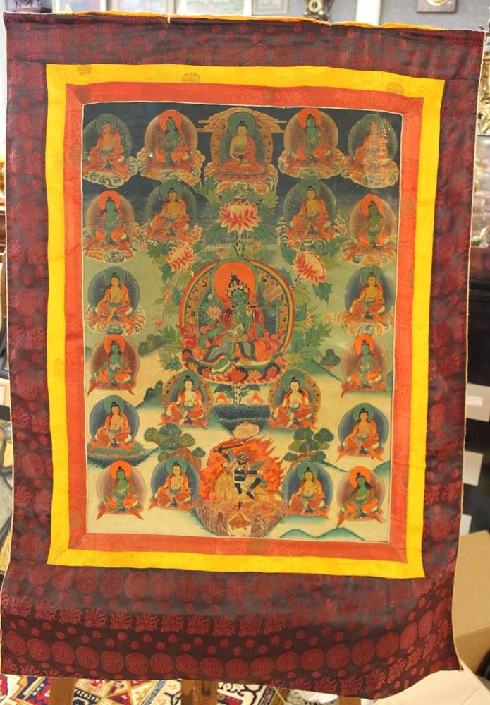 340 Varia Auktion Nachverkauf Thangka Darstellungen Der 21 Taras