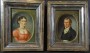 Paar Biedermeier-Miniatur-Portraits um 1830, Öl/Holz, gerahmt, RG 12,5x10 cm, verso beschriftet mit Namen etc.