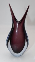 Los 3022 <br>Vase, Murano, 2farbig, H-21cm.