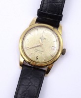 Auktion 356<br>Herren Armbanduhr Omega Seamaster Calendar, GG Gehäuse 0.750, Cal. 503, D. 34,5mm,Automatikwerk, Werk läuft, Alters- und Gebrauchsspuren