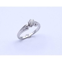 Auktion 352 / Los 1167 <br>Solitär Brillant Ring, WG 0.750, Brillant 0,35ct., gute Brillanz, 4,0g., RG 55/56