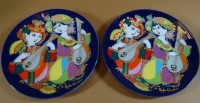 Los  <br>2 kl. Teller "Rosenthal" Oriental. Nachtmusik, Motiv 2, von B.Winblad, D-15 cm