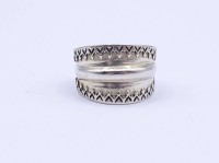 Los  <br>Sterling Silber Ring 0.925, Tragespuren, verbogene Schiene, 7,8g. RG 60