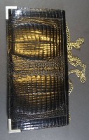 Los  <br>kl. Abendtasche, Kroko-Imitat?, 14x27 cm