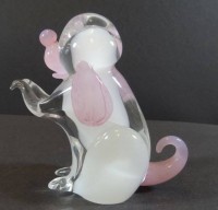 Los  <br>Hund aus Kunstglas, wohl Murano, H-11,5 cm