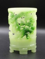 Los  <br>Replik einer Jade Vase, Glas/Kunstmasse ?, H-12cm.