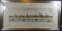 Los  <br>Hamburg um 1700, Grafik, Neuauflage, ger/glas, RG 39x77 cm