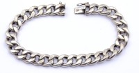 Auktion 335 / Los 1006 <br>Panzerarmband, Silber 0.925, L. 20cm, B. 9,3mm, 13g.