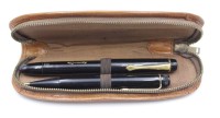 Auktion 335 / Los 16019 <br>Set, Kaweco Dia und Druckbleistift in Etui, Füller mit 585er Goldfeder, Altersspuren