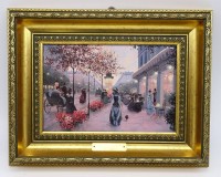 Los  <br>Druck, Strolling on the Aveneu, Artist: C.Kiefer, C.P. Framed Product Hampton Collection, RG 29x37cm