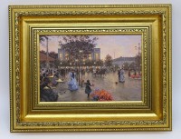 Los  <br>Druck, Bustling Boulevard , Artist: C.Kiefer, C.P. Framed Product Hampton Collection, RG 29,5x38cm