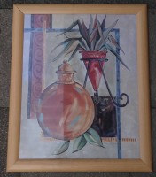 Los  <br>Kunstdruck , Stilleben, ger/glas, RG 58x47 cm