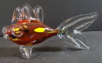 Los  <br>Glasfisch, wohl Murano, H-8 cm, L-15 cm