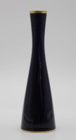 Los  <br>Kobalt-Vase, Lindner, Goldrand, H-17cm.