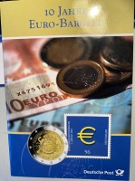 Los  <br>5x 2 Euro Münzen "10  J. Euro"