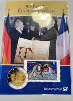 Los  <br>5x 2 Euro Münzen 2013, 50 Jahre Elysee-Vertrag, in Blister