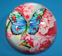 Los  <br>kl. Paperweight mit Schmetterling, D-8 cm