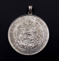 Los 6047 <br>Silbermedaille, gehenkelt, Sechstes Deutsches Bundesschiessen Düsseldorf 1878, 22,4g.