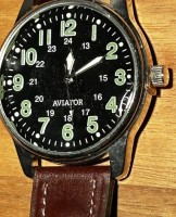 Los  <br>Quartz Armbanduhr "Aviator", sehr gut erhalten