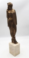 Auktion 354 / Los 15033 <br>hohe Bronze Jan HÁNNA (1927-1994), 1969, aus der Serie "Die neun Musen", signiert, auf Steinsockel, ca. H-54cm.