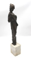 Auktion 354 / Los 15034 <br>hohe Bronze Jan HÁNNA (1927-1994), 1969, aus der Serie "Die neun Musen", signiert, auf Steinsockel, ca. H-53cm.