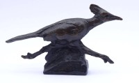 Auktion 353 / Los 15004 <br>Laufvogel, Bronze - geschwärzt, undeutlich gemarkt, H. 6,0cm, L. 11cm