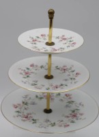 Los  <br>Etagere, Edelstein, florales Ddkor, 60er Jahre, H-27cm D-24,5cm.