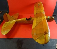 Auktion 344 / Los 12052 <br>leichtes Flugzeug-Modell, ohne Motor, Flügel lose, Eigenbau, L-54 cm, B-70 cm