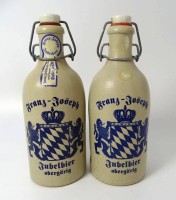 Auktion 346 / Los 9023 <br>2 Bierflaschen  "Franz-Joseph Jubelbier" Sailer Bräu, Marktoberdorf, 70 er Jahre