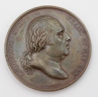 Auktion 346 / Los 6022 <br>Bronze-Medaille, Frankreich, 19. Jhd., Louis XVIII, D-5cm.