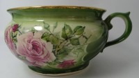 Auktion 346 / Los 9060 <br>Nachttopf "Staffordshire" Blumenbemalung, H-13 cm, D-20 cm