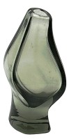 Auktion 347 / Los 10017 <br>Alois Ferdinand GANGKOFNER (1920-2003) kl. asymetrische Rauchglas-Vase, H-13,5 cm