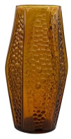 Auktion 347 / Los 10031 <br>hohe braune Vase mit Beerendekor, H-34 cm, B-20 cm