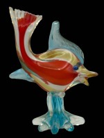 Auktion 347 / Los 10032 <br>grosser Murano-Fisch, bunt, H-30 cm, L-20 cm