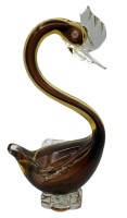 Auktion 347 / Los 10033 <br>Murano Schwan, Etikett "Vetro artisico veneziano", H-23 cm