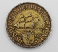 Auktion 347 / Los 6028 <br>Drei Reichsmark, Deutsches Reich, 1927 A, Hundert Jahre Bremerhaven, 14,9gr., D-3cm, Altersspuren