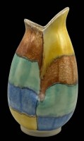 Auktion 347 / Los 9020 <br>gr. bunte Vase "Strehla" Keramik, DDR, 60 er Jahre, H-25 cm