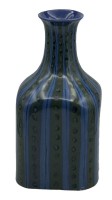 Auktion 347 / Los 9022 <br>dkl.grün/blaue eckige Vase "Arabia" Finland HLA, H-22 cm,  9x9 cm