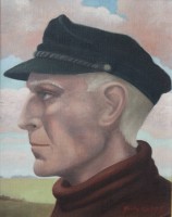 Auktion 347 / Los 4009 <br>Fritz UPHOFF (1890-1966), Portrait, Öl/Leinwand, gerahmt, RG 54,5 x 46cm.