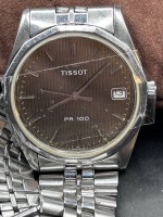 Auktion 347 / Los 2031 <br>Quart HAU "Tissot PR 100, orig. Band, Glas lose (Tesafilm)