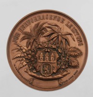 Auktion 347 / Los 6042 <br>Medaille, Obst -u., Gartenbau-Verein Harburg, Für hervorragende Leistung, um 1900, H. Lorenz &amp; Sohn, D-4cm.