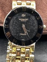 Auktion 347 / Los 2049 <br>Damenarmbanduhr Raymond  Weil-Geneve, Othello, plated Armband, Rückseite zerkratzt