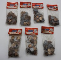 Auktion 347 / Los 12031 <br>7x Packungen mit Kinder-Spielgeld, OVP, wohl 70er Jahre