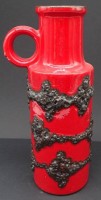 Auktion 348 / Los 9017 <br>Lava Henkelvase, H-28 cm, Mod. nr. 401-28, rot