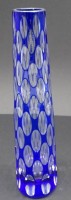 Auktion 348 / Los 10050 <br>schlanke Vase, blau/klar, H-20 cm