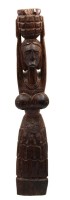 Auktion 348 / Los 15000 <br>Holzfigur, Afrika, monogrammiert, ca. H-44cm