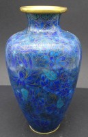 Auktion 348 / Los 15506 <br>gr. Cloisonne-Vase, China, H-23 cm