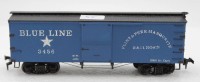 Auktion 348 / Los 12010 <br>Waggon mit Werbung "Blue Line Railroad", H0